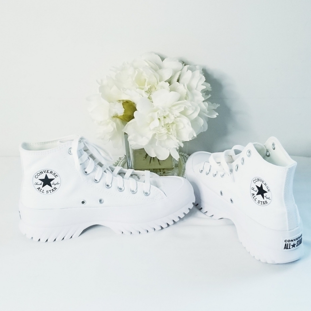 NEW Converse All Star Chuck Taylor Lugged 2.0 White High-Top Platform Sneakers